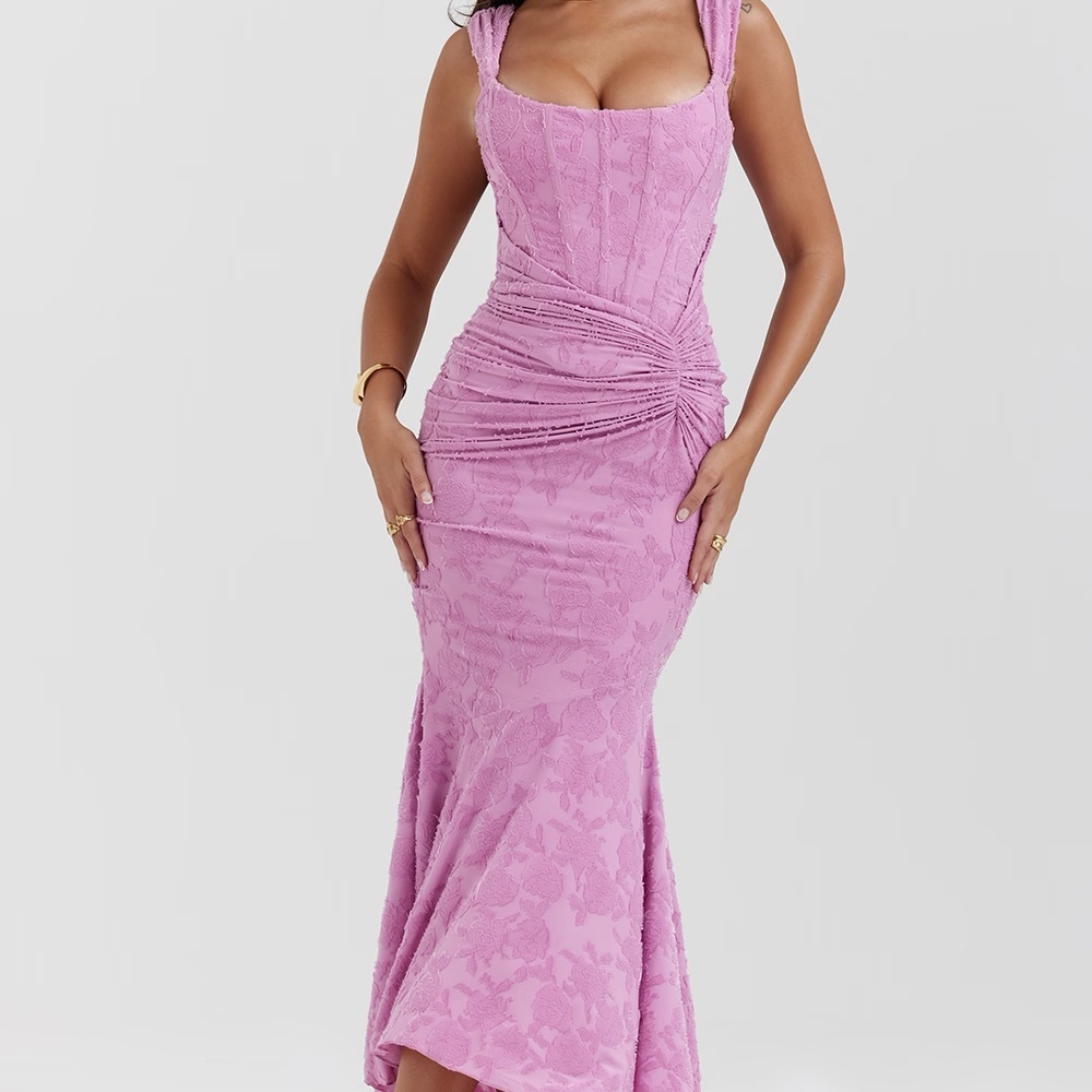 House of CB Lilac Lace Maxi Dress